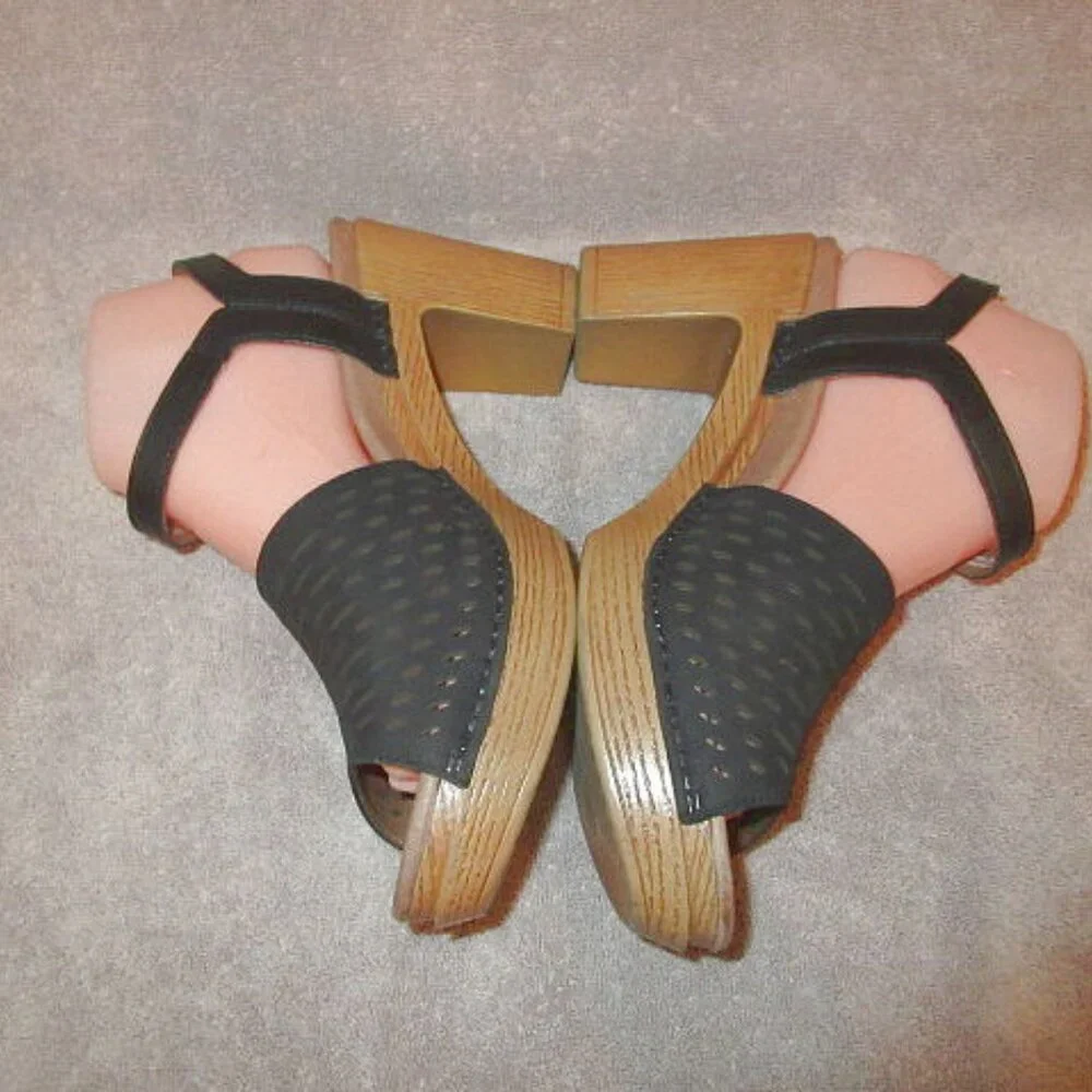 Dansko Denita Sandals Size 39 8.5 9 Leather Comfort Heel Ankle Strap Open Toe - Picture 7 of 12